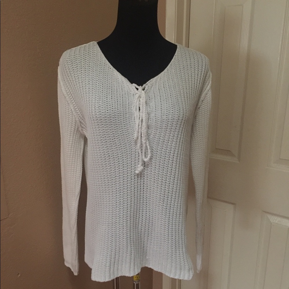 Ralph Lauren white knit sweater
